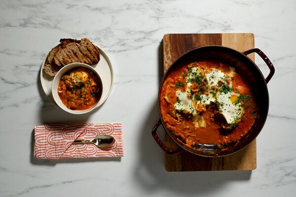 prep work for shakshuka sauce