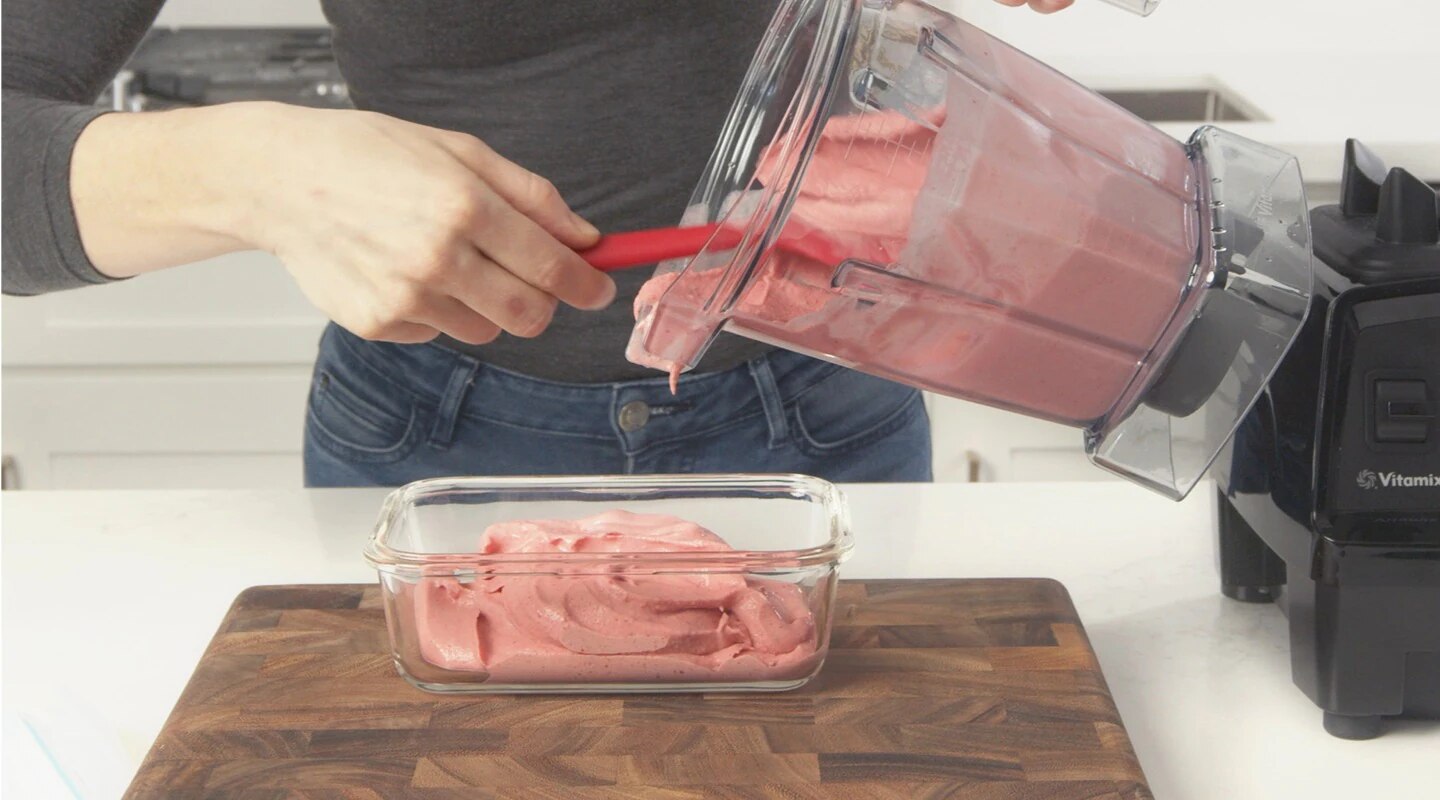Image of Person Scooping from Blender