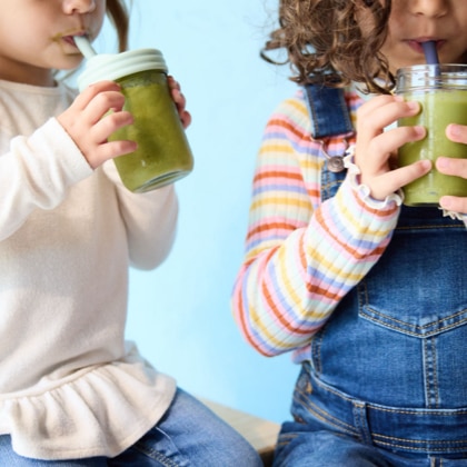 Image of Children Drinking Smoothies