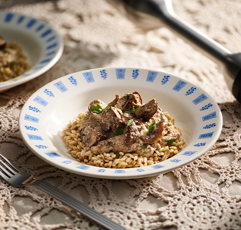 Mushroom and Cashew Cream Stroganoff