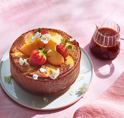 strawberry almond cake