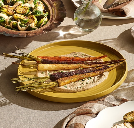 Spiced Carrots with Tahini Sauce BBQ Carrots with Tahini Sauce