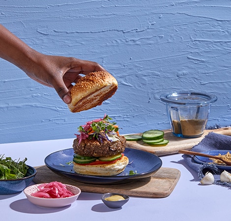 Mushroom Buckwheat Burger Mushroom Buckwheat Burger Hero