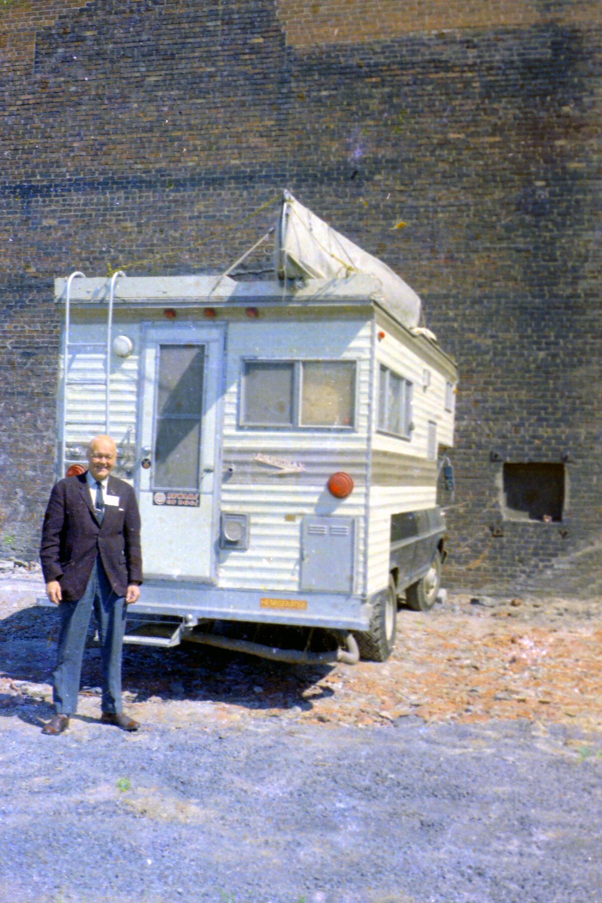 Bill Barnard with truck camper