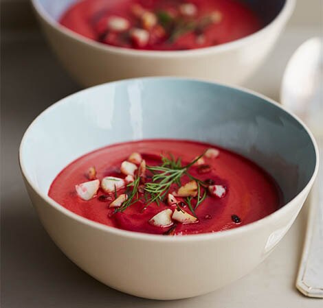 Beet Tomato and Macadamia Nut Soup Beetroot Tomato and Macadamia Nut Soup