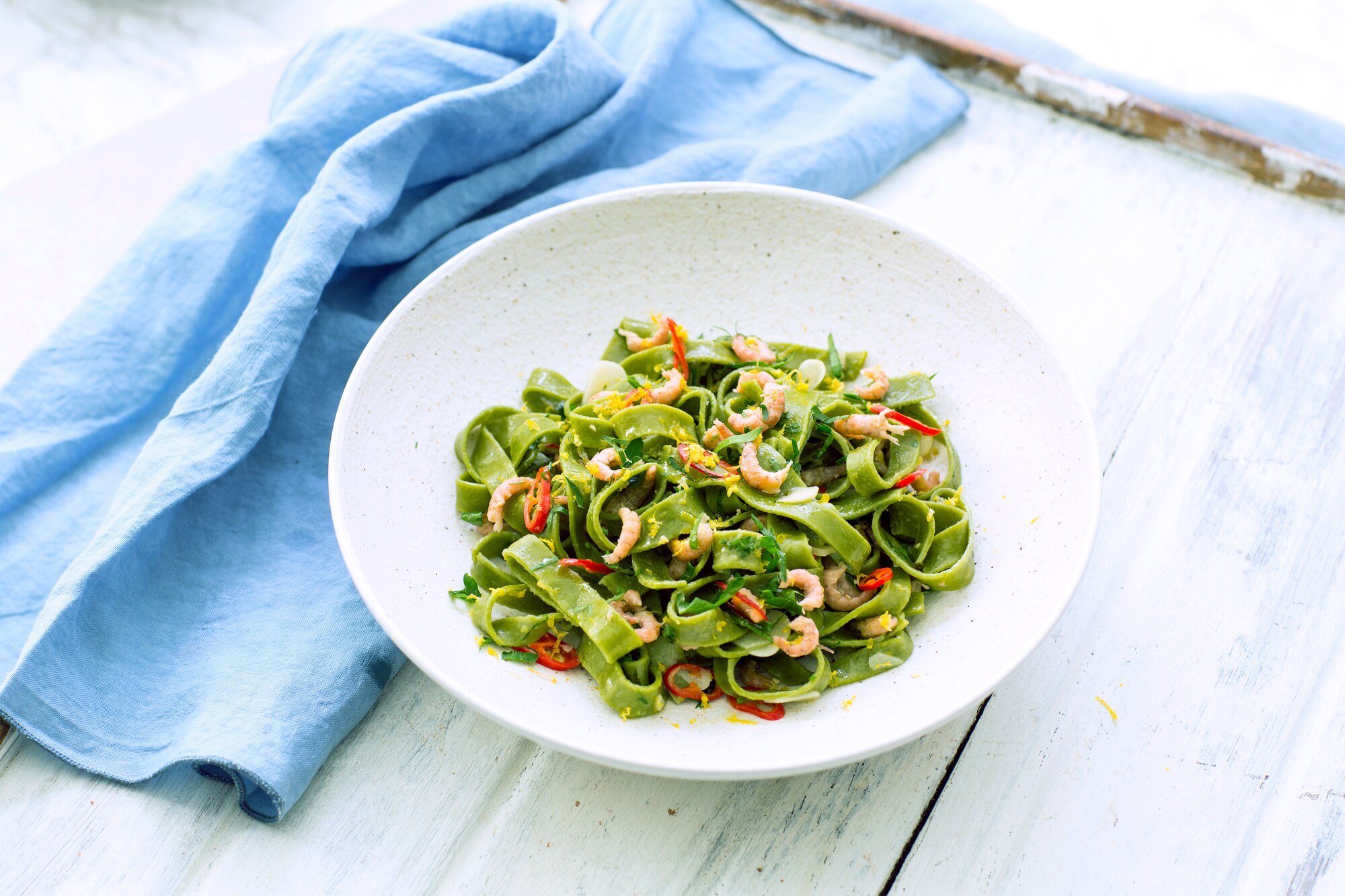 Fettuccine-brown-shrimp-sauce