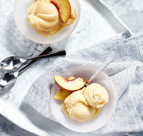 Peach Soy Sherbet Recipe