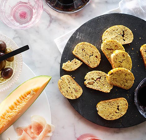 salted cantucci on a plate