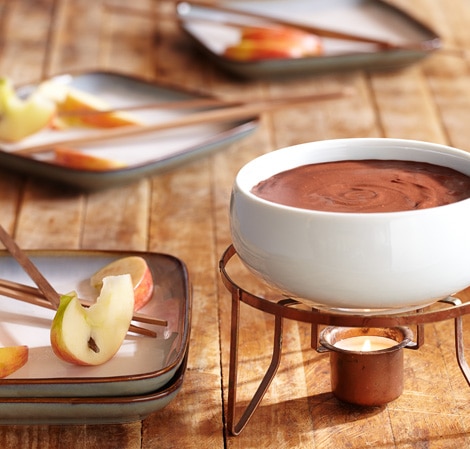 Pomegranate Poached Pears With Chocolate And Raspberry Sauces Dark Chocolate Raspberry Fondue